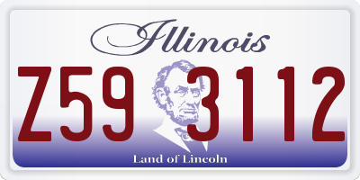 IL license plate Z593112