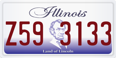 IL license plate Z593133