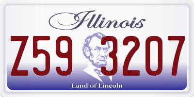 IL license plate Z593207