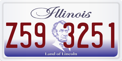IL license plate Z593251