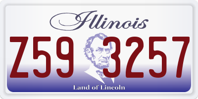 IL license plate Z593257