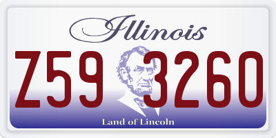 IL license plate Z593260