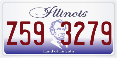 IL license plate Z593279