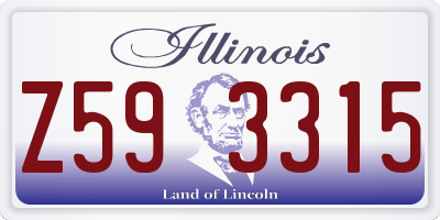 IL license plate Z593315