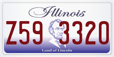 IL license plate Z593320