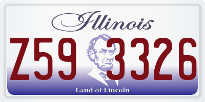 IL license plate Z593326