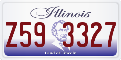 IL license plate Z593327
