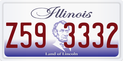 IL license plate Z593332