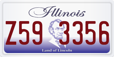 IL license plate Z593356