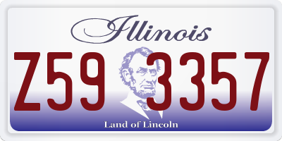IL license plate Z593357