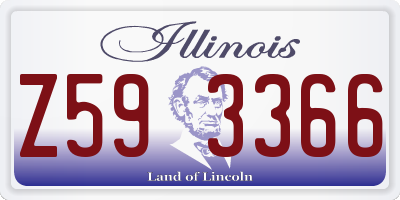 IL license plate Z593366