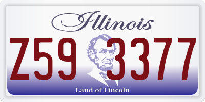 IL license plate Z593377