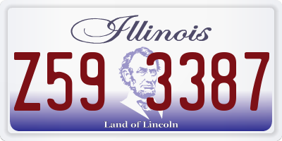 IL license plate Z593387