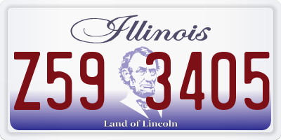 IL license plate Z593405