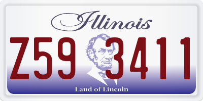 IL license plate Z593411