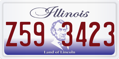 IL license plate Z593423