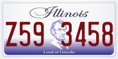 IL license plate Z593458