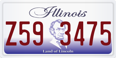 IL license plate Z593475