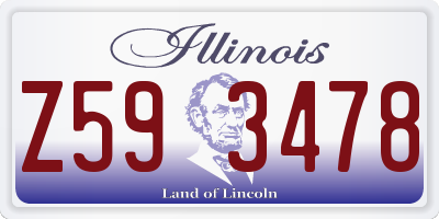 IL license plate Z593478