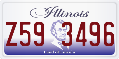 IL license plate Z593496