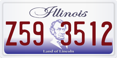 IL license plate Z593512