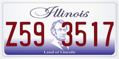 IL license plate Z593517