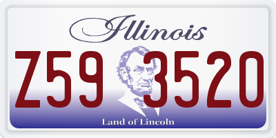 IL license plate Z593520