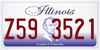 IL license plate Z593521