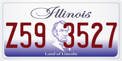 IL license plate Z593527