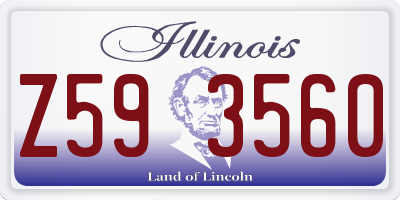 IL license plate Z593560