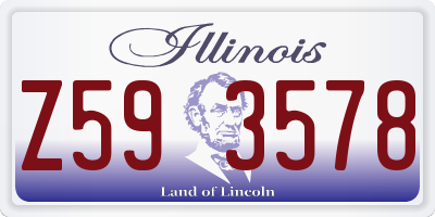 IL license plate Z593578