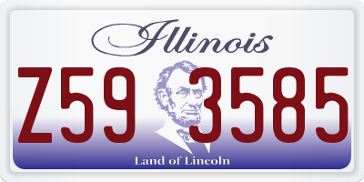 IL license plate Z593585