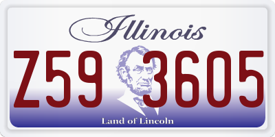 IL license plate Z593605