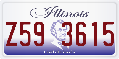 IL license plate Z593615