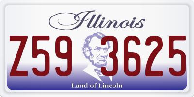IL license plate Z593625