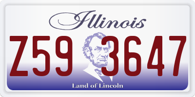 IL license plate Z593647