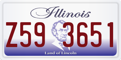 IL license plate Z593651