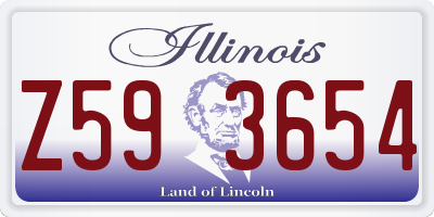 IL license plate Z593654