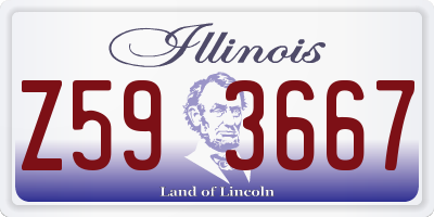 IL license plate Z593667