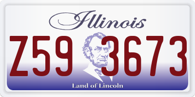 IL license plate Z593673