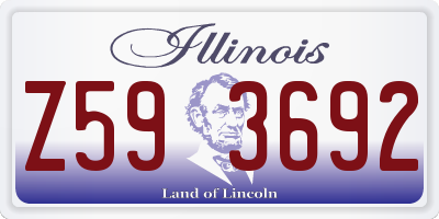 IL license plate Z593692
