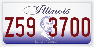 IL license plate Z593700
