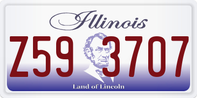 IL license plate Z593707