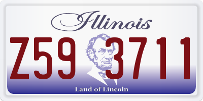 IL license plate Z593711