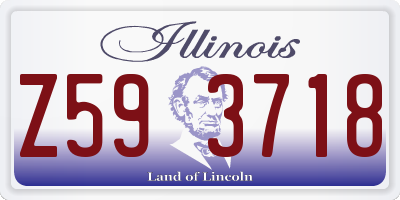 IL license plate Z593718