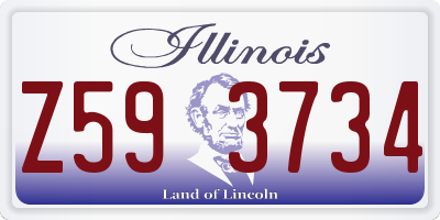 IL license plate Z593734