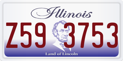 IL license plate Z593753