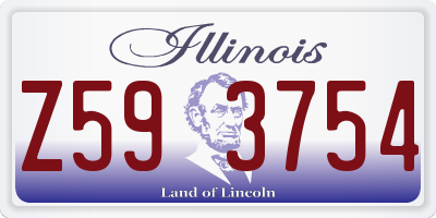 IL license plate Z593754