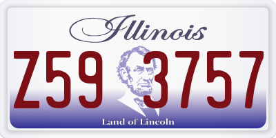 IL license plate Z593757
