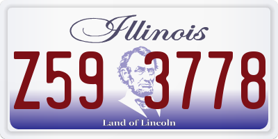 IL license plate Z593778